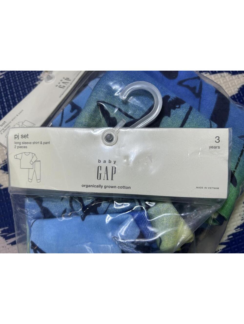 Baby Gap Organic Cotton PJ Set - Blue & Green Fish Print - Size 3T - NWT - Picture 4 of 9